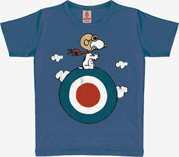 LOGOSHIRT T-Shirt 'Peanuts' in Blau: predná strana