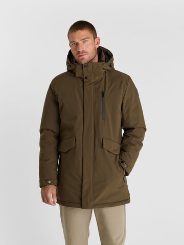 Le Temps Des Cerises Winterparka 'ORVA' in Bruin: voorkant