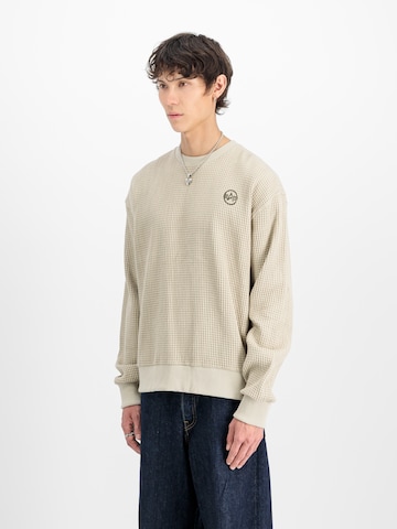 ALPHA INDUSTRIES Sweatshirt in Beige: Vorderseite