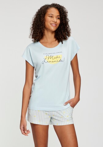 VIVANCE by LASCANA Short Pajama Set in Blue: front