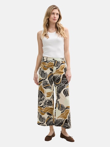 TOM TAILOR Wide leg Broek in Beige