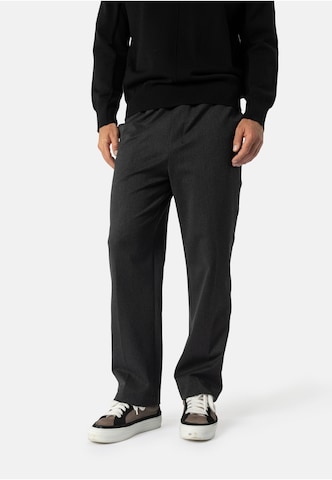 Regular Pantalon chino 'Dawin' Elias Rumelis en noir : devant