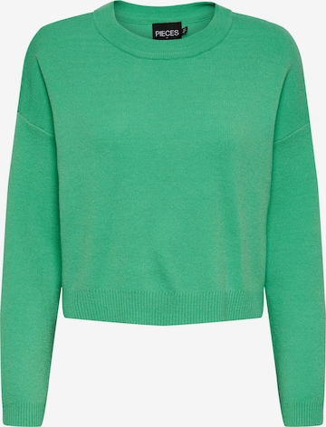 Pullover 'Hesa' di PIECES in verde: frontale