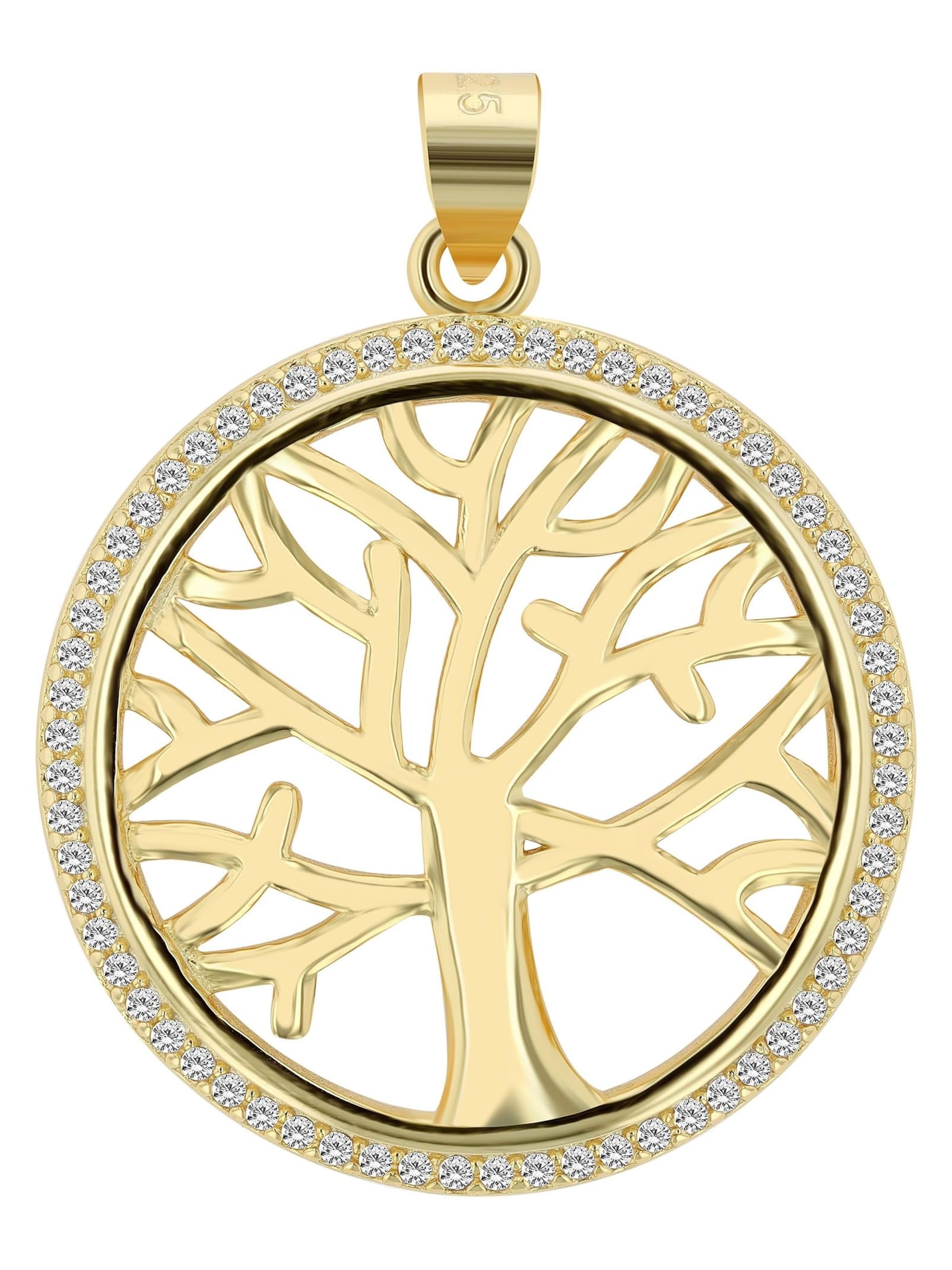 Akzent Pendant 'Adaine, 925 Sterlingsilber, langlebig' in Gold: front