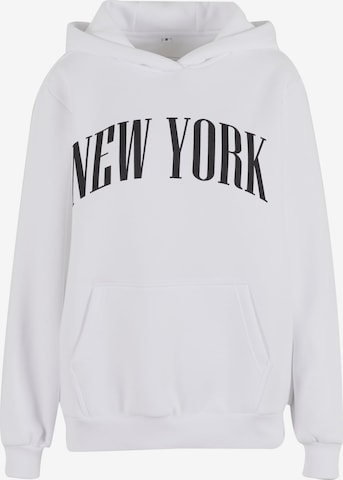 Miss Tee Свитшот 'New York' в Белый: спереди