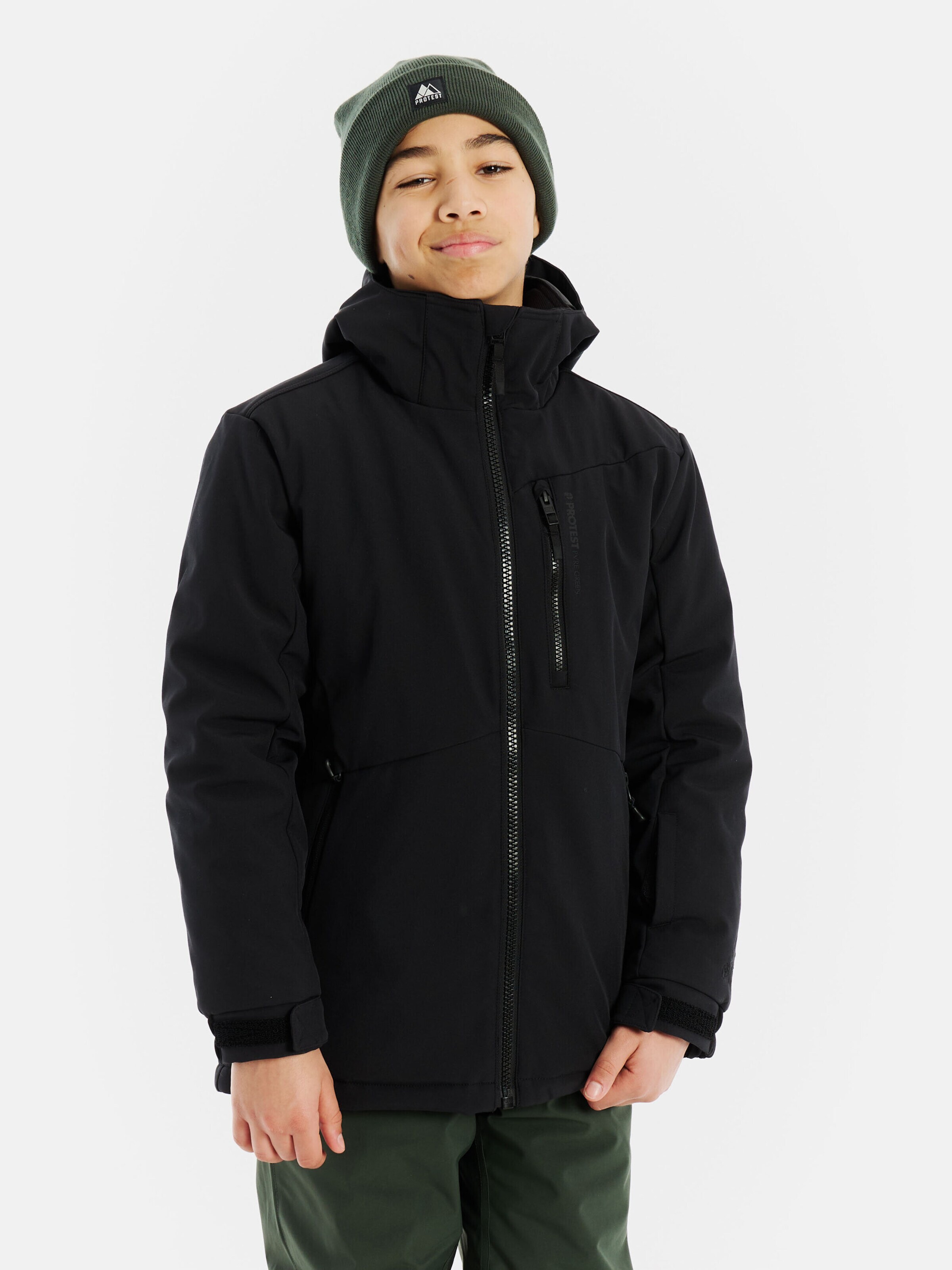 PROTEST Athletic Jacket 'PRTSoulby JR' in Black: front