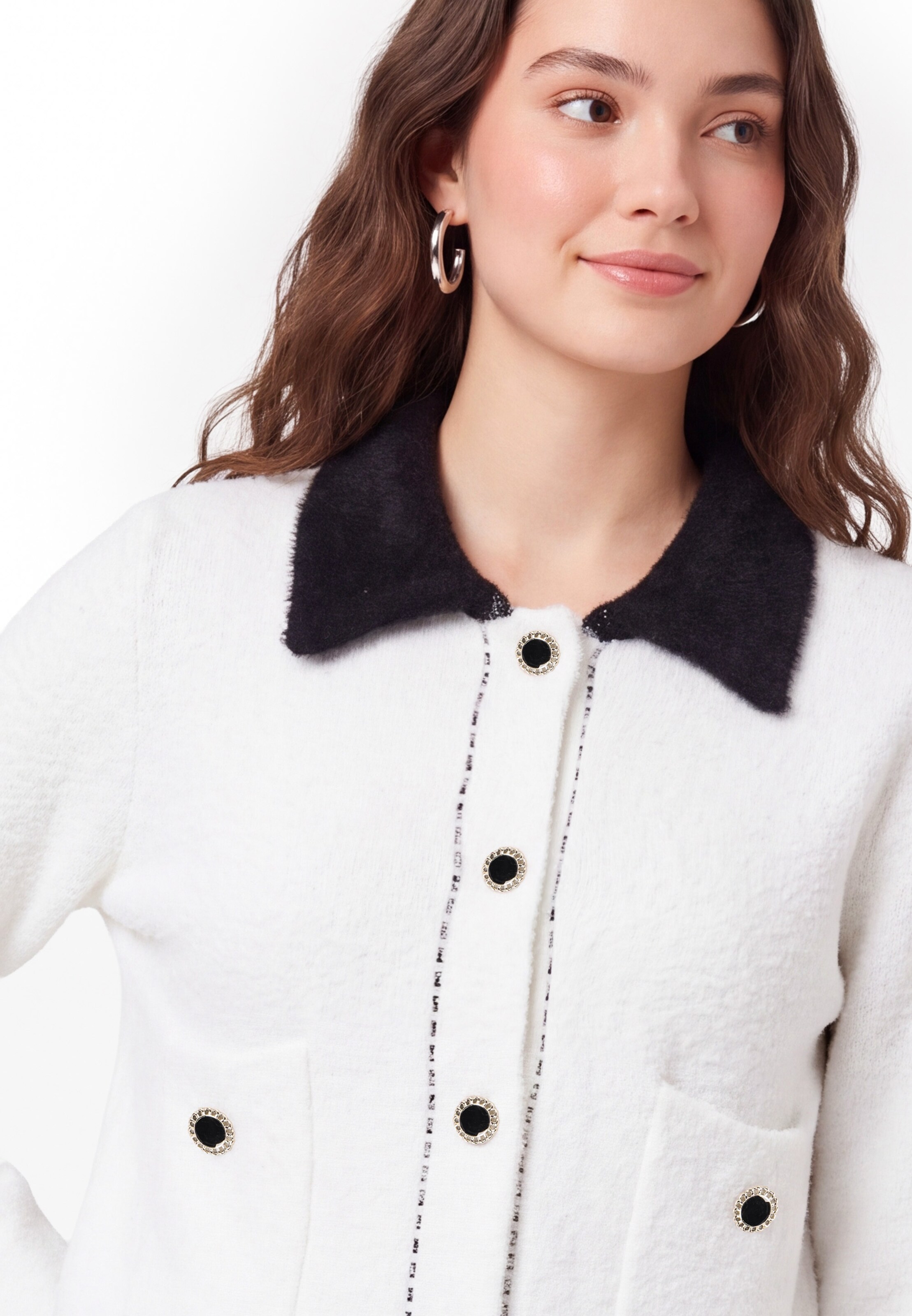 Cardigan myMo ESSENTIALS en blanc