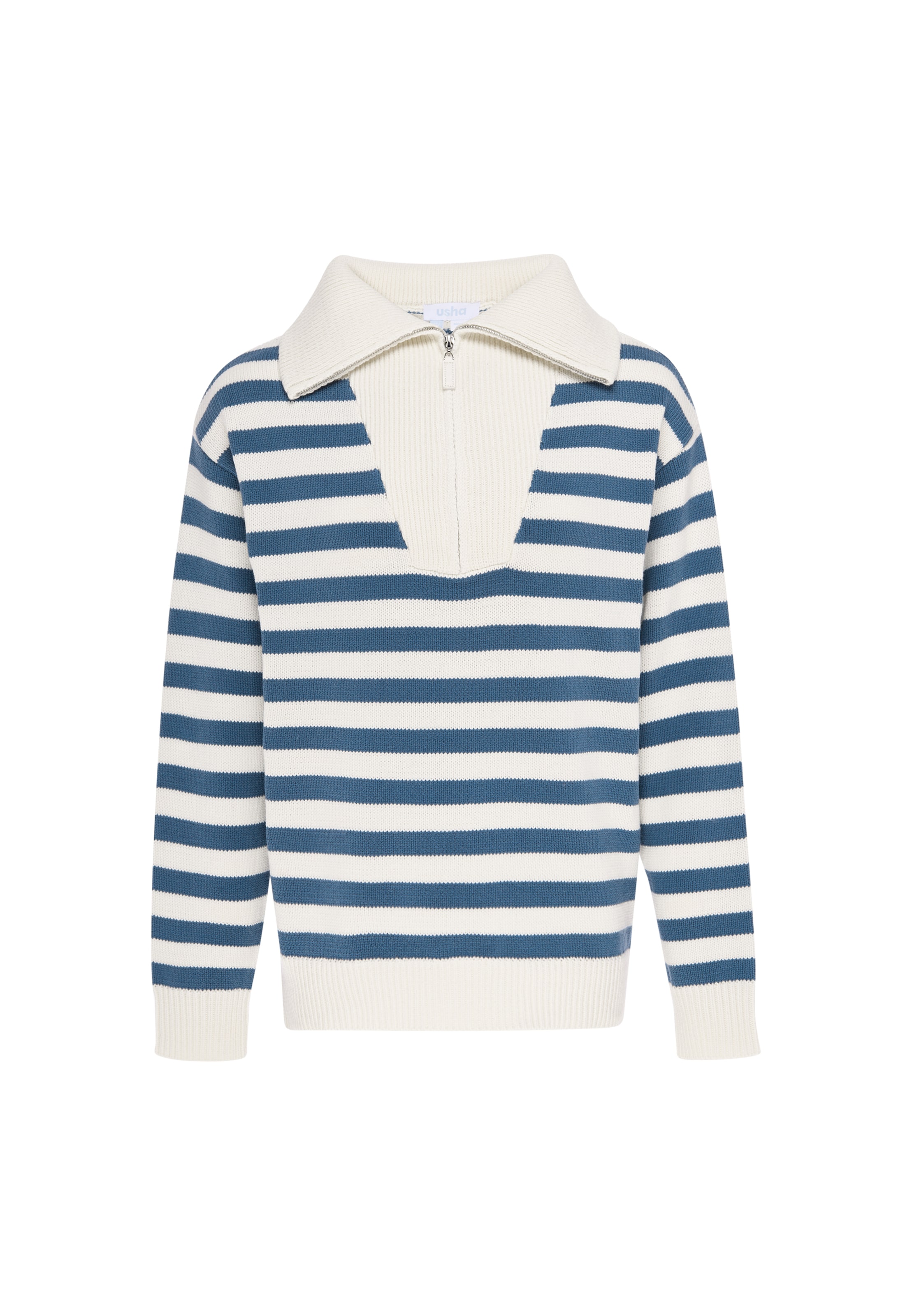 Pull-over usha BLUE LABEL en bleu : devant