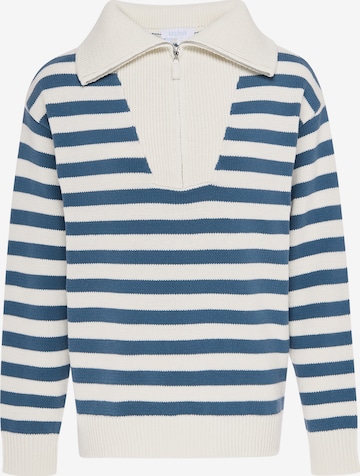 Pull-over usha BLUE LABEL en bleu : devant