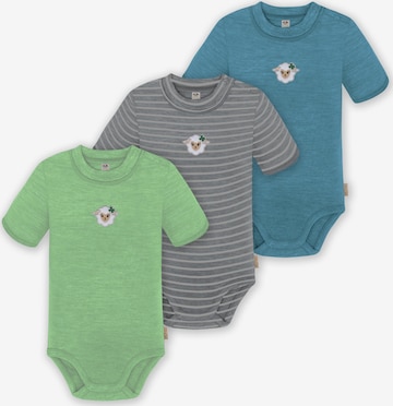 Barboteuse / body 'Tihoi' normani en bleu : devant