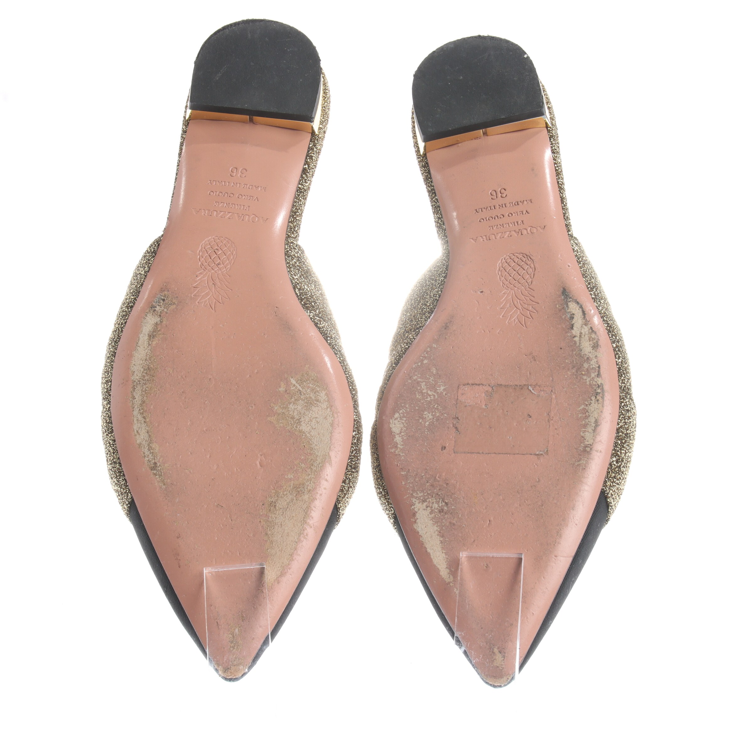 Aquazzura Flats & Loafers in 36 in Silver