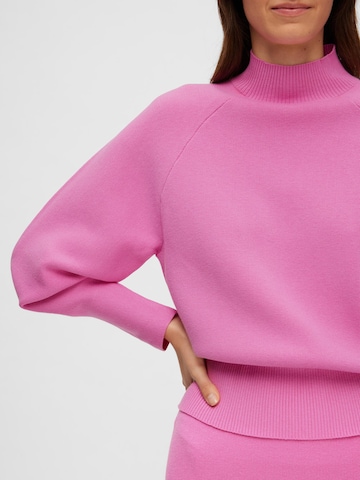 SELECTED FEMME Sweater 'MERLE FYRIA' in Pink