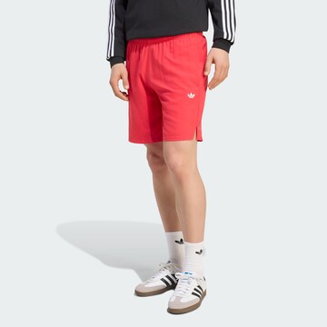 ADIDAS ORIGINALS Badeshorts 'Trefoil Essentials' in Rot: Vorderseite