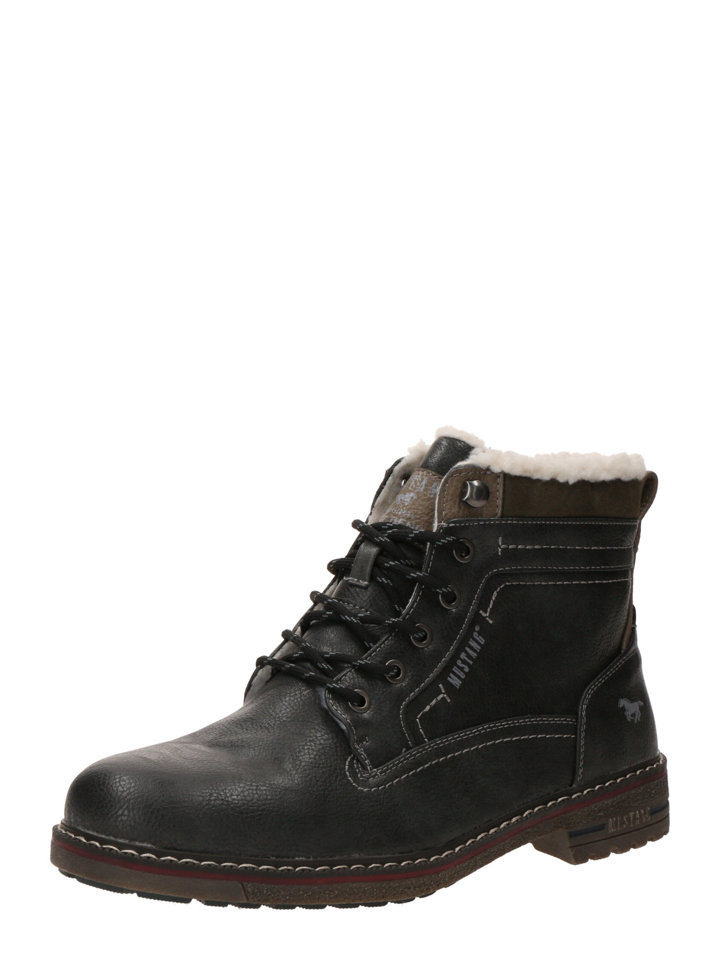 MUSTANG Lace-up boots in Grey: front