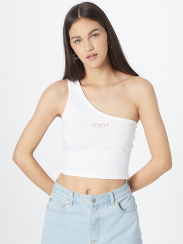 LEVI'S ® Top 'Graphic Pool Tank' in Wit: voorkant