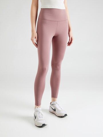 NIKE Skinny Workout Pants 'One' in Purple: front