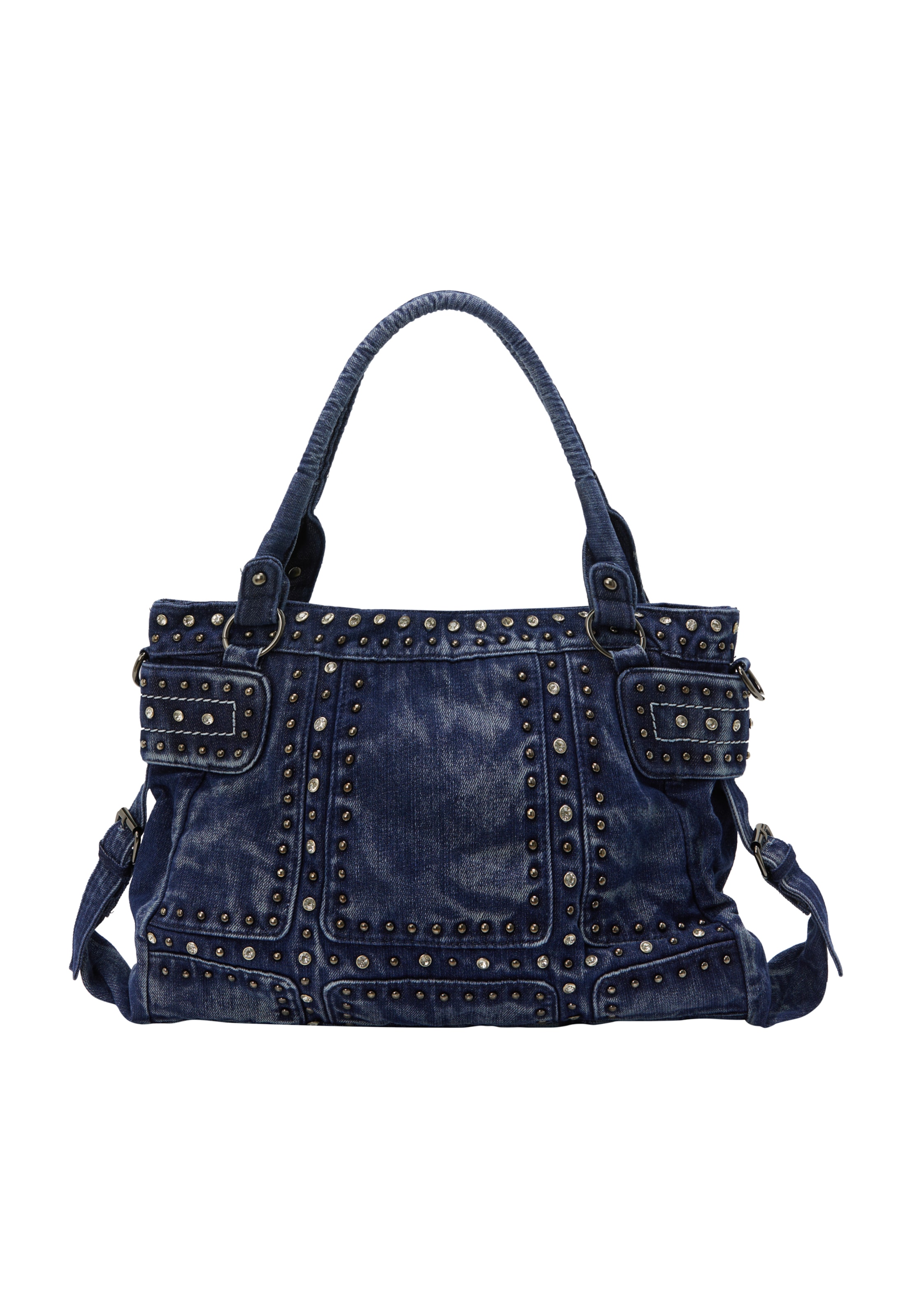 Poșete de la nelice pe albastru: față