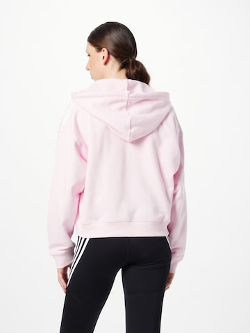 ADIDAS SPORTSWEAR Athletic Zip-Up Hoodie 'Essentials 3-Stripes French Terry ' in Pink