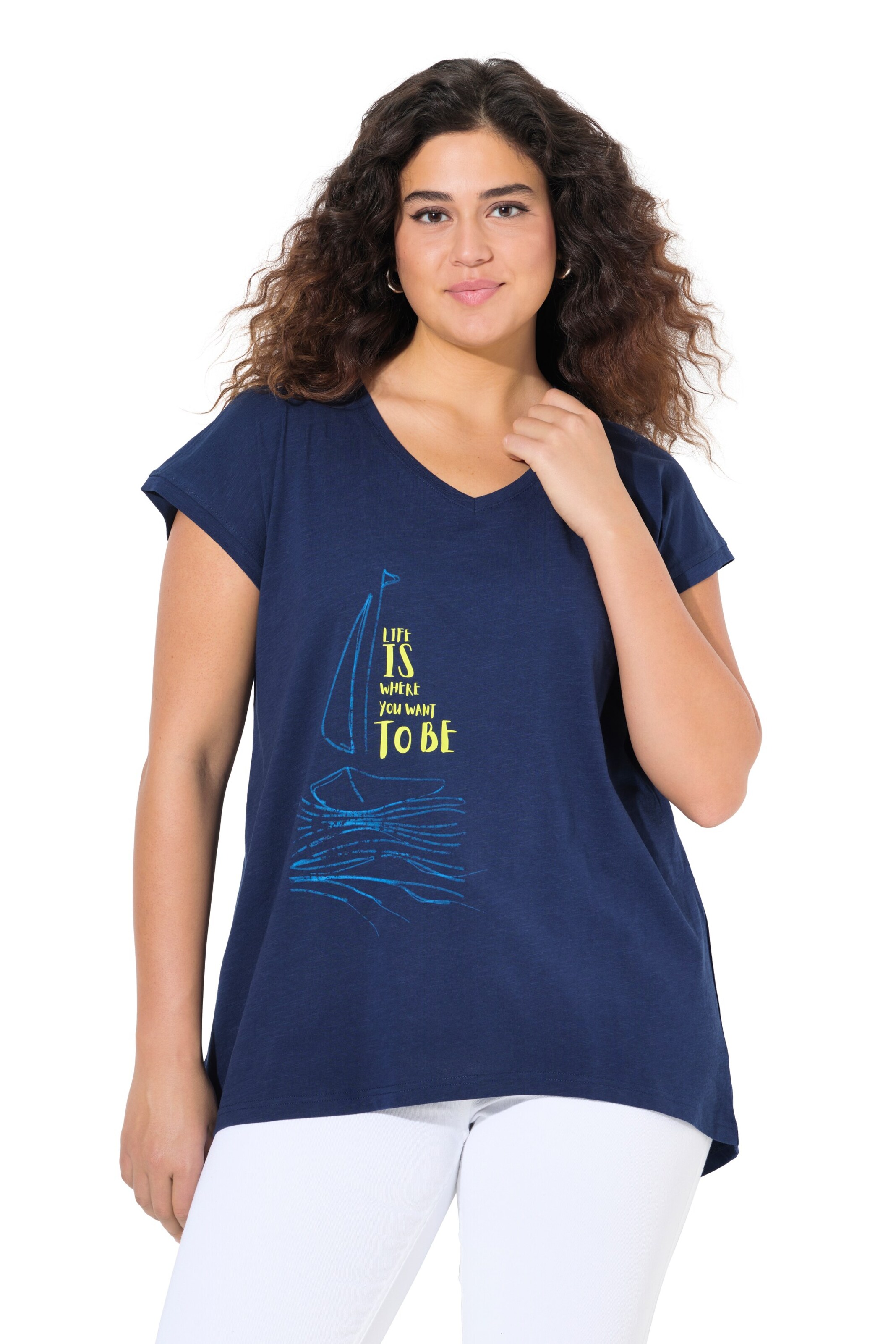 Ulla Popken Shirt in Blau: Vorderseite