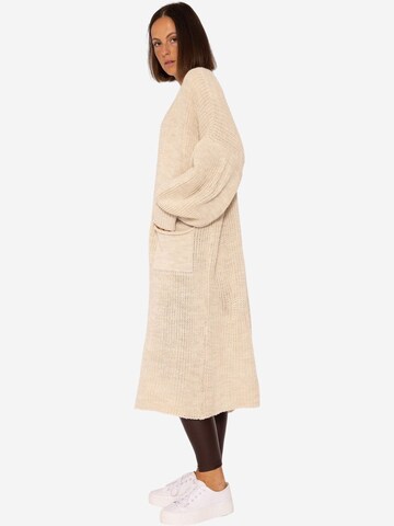 SASSYCLASSY Oversized strikkejakke i beige