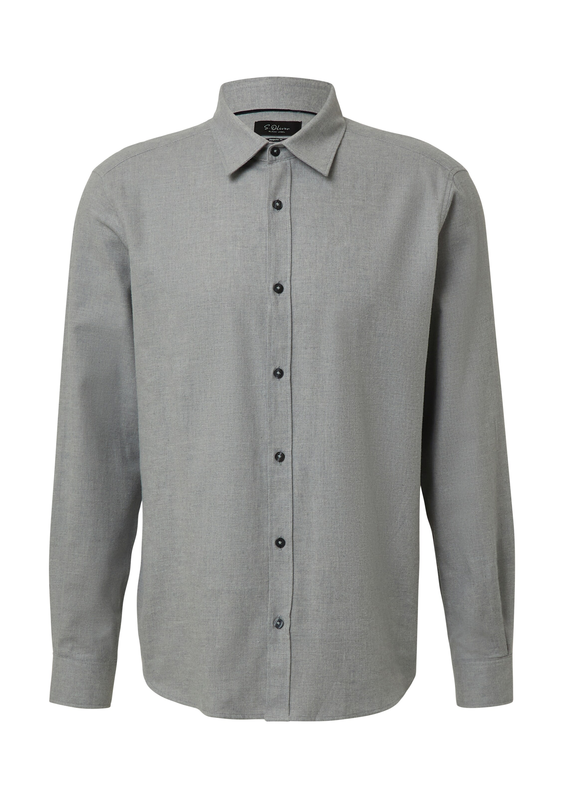 s.Oliver Button Up Shirt in Grey: front