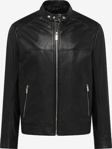 Karl Lagerfeld Φθινοπωρινό και ανοιξιάτικο μπουφάν σε μαύρο: μπροστά