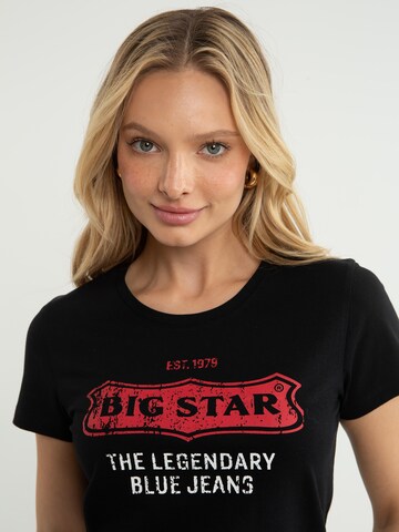 BIG STAR Shirt 'RISSMELNA' in Schwarz