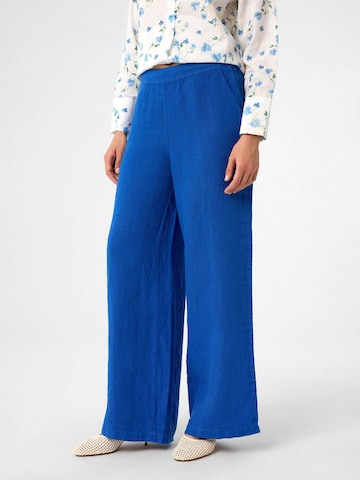 DIMI Wide leg Pants 'Weite Damen Leinenhose' in Blue: front