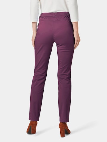 Coupe slim Pantalon 'Carla' Goldner en violet