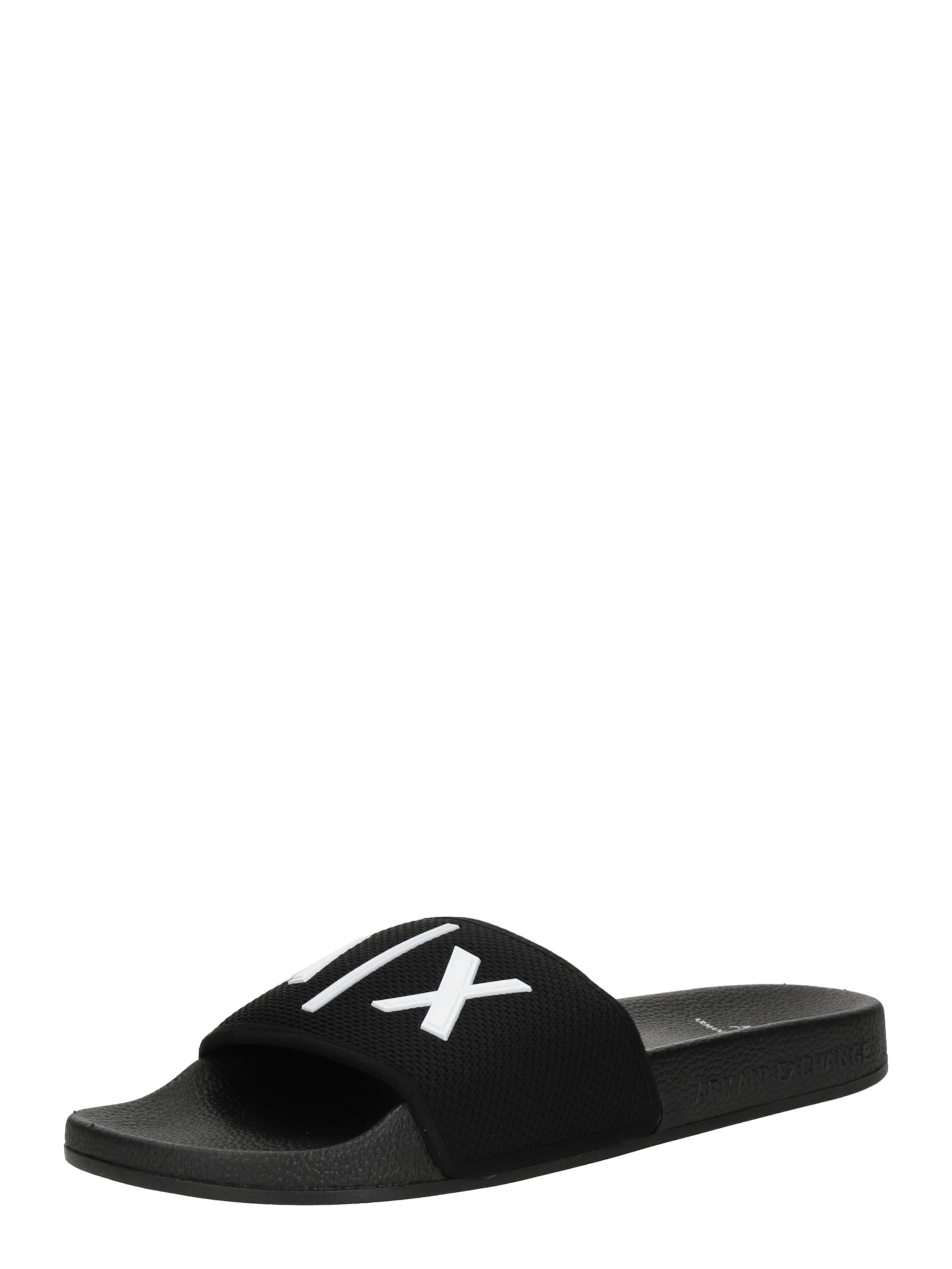 juoda ARMANI EXCHANGE Šlepetės: priekis