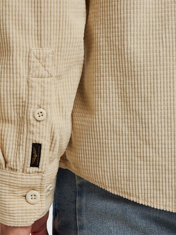 PME Legend Regular Fit Skjorte 'Shirt in corduroy' i beige