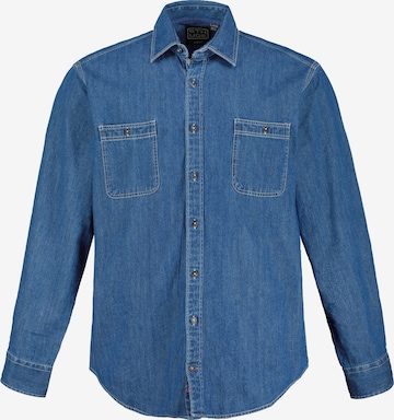 STHUGE Regular fit Button Up Shirt in Blue: front