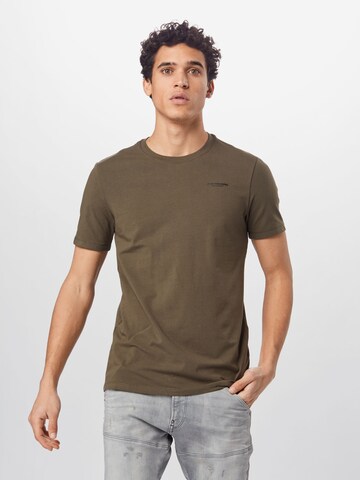 T-Shirt G-Star RAW en marron : devant