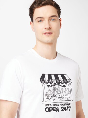 CONVERSE - Camiseta 'PLANT SHOP' en blanco