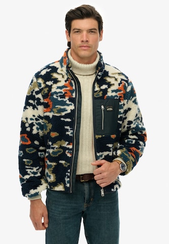 Veste en polaire Superdry en bleu : devant