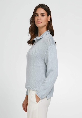 tRUE STANDARD Strickpullover Cotton in Blau