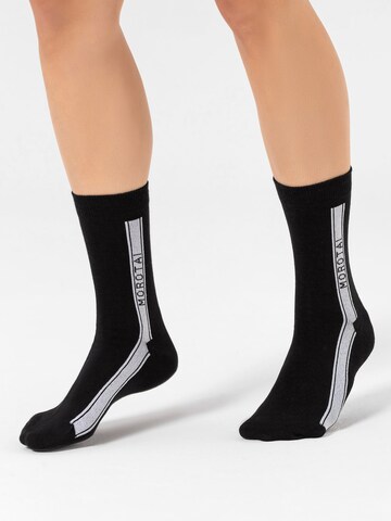 Calzino sportivo ' Stripe Long Socks ' di MOROTAI in nero