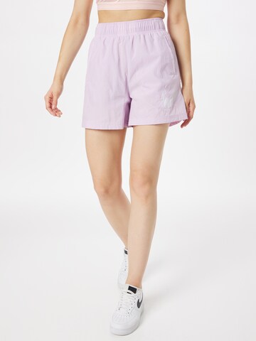Nike Sportswear - Perna larga Calças em rosa: frente