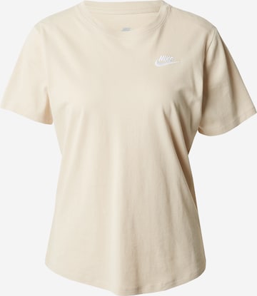 Nike Sportswear T-Shirt 'Club Essential' in Beige: predná strana