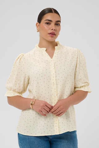 KAFFE CURVE Bluse 'Kitta' in Weiß: Vorderseite