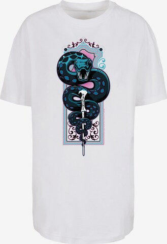 T-shirt oversize 'Harry Potter Neon Nagini' F4NT4STIC en blanc : devant