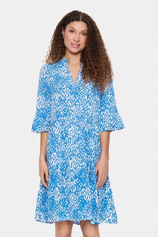 SAINT TROPEZ Summer Dress in Blue: front