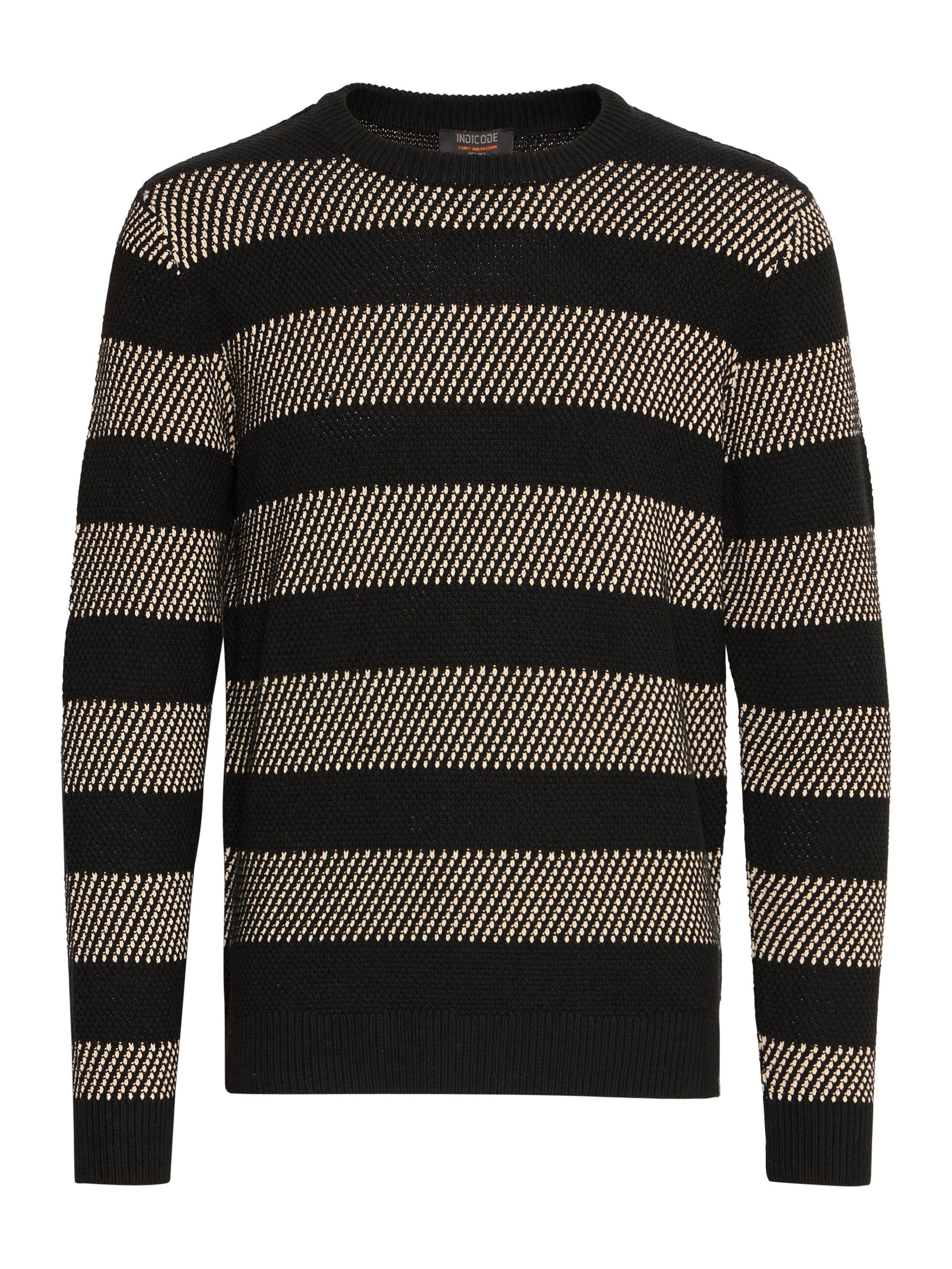 INDICODE JEANS Pullover 'Telly' in Schwarz: Vorderseite