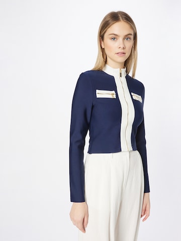 Karen Millen Gebreid vest in Blauw: voorkant