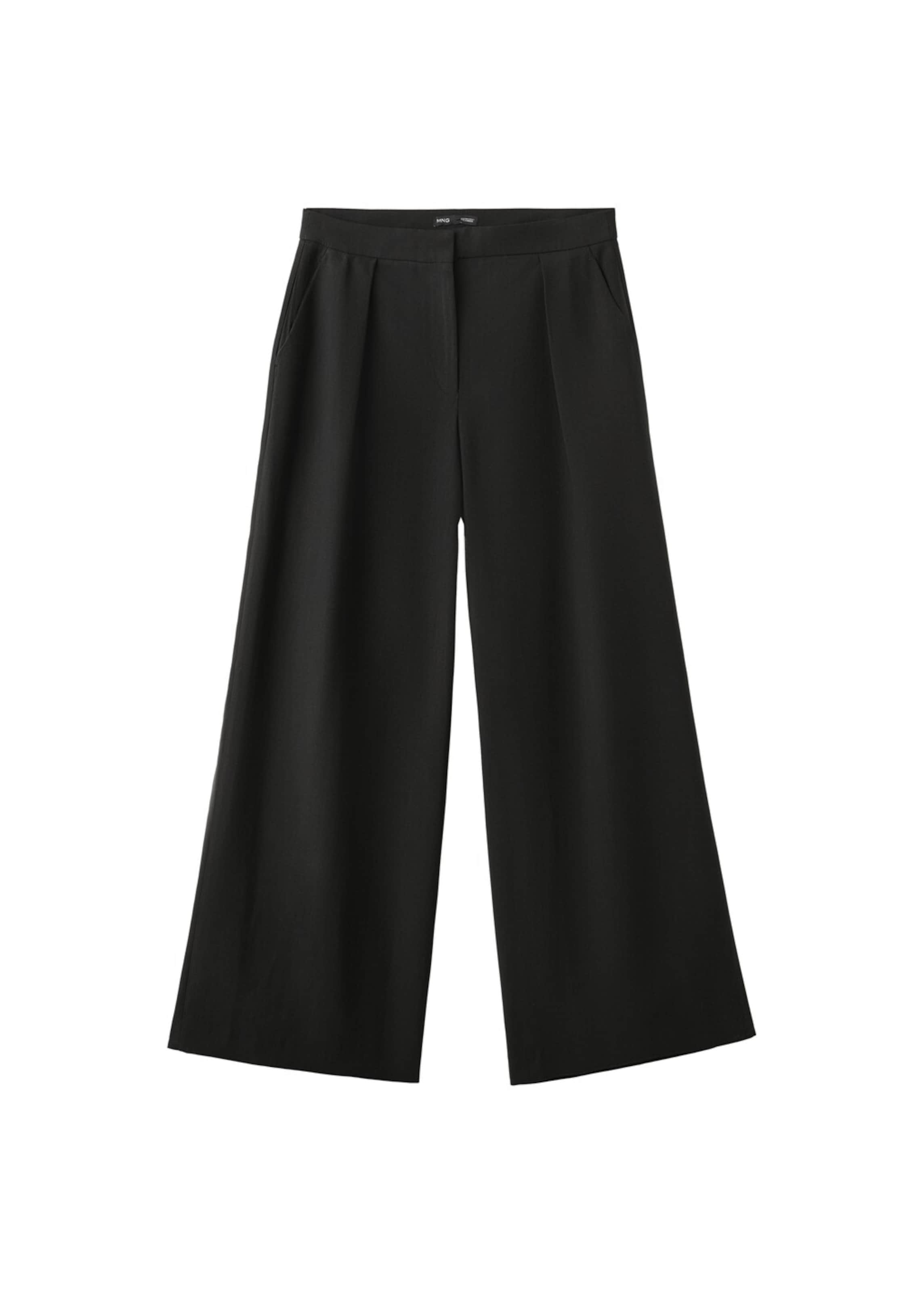 MANGO Loosefit Hose 'Maris' in Schwarz: Vorderseite