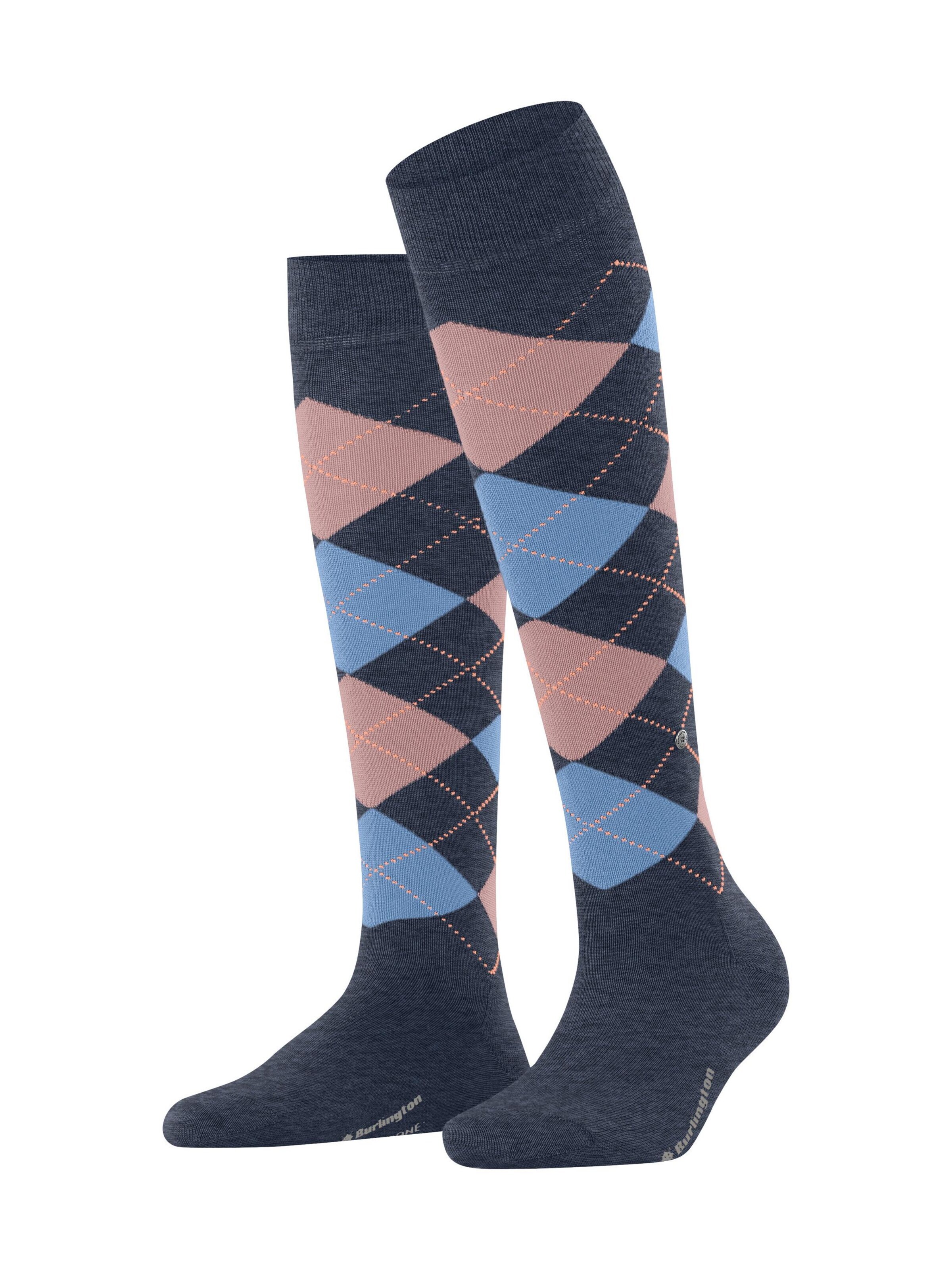 BURLINGTON Overknee Strümpfe 'Marylebone'‌ in Blau: Vorderseite