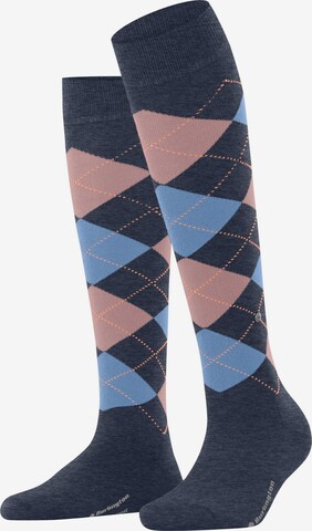 BURLINGTON Overknee Strümpfe 'Marylebone' in Blau: Vorderseite