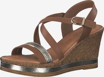 TAMARIS Sandals in Brown: front