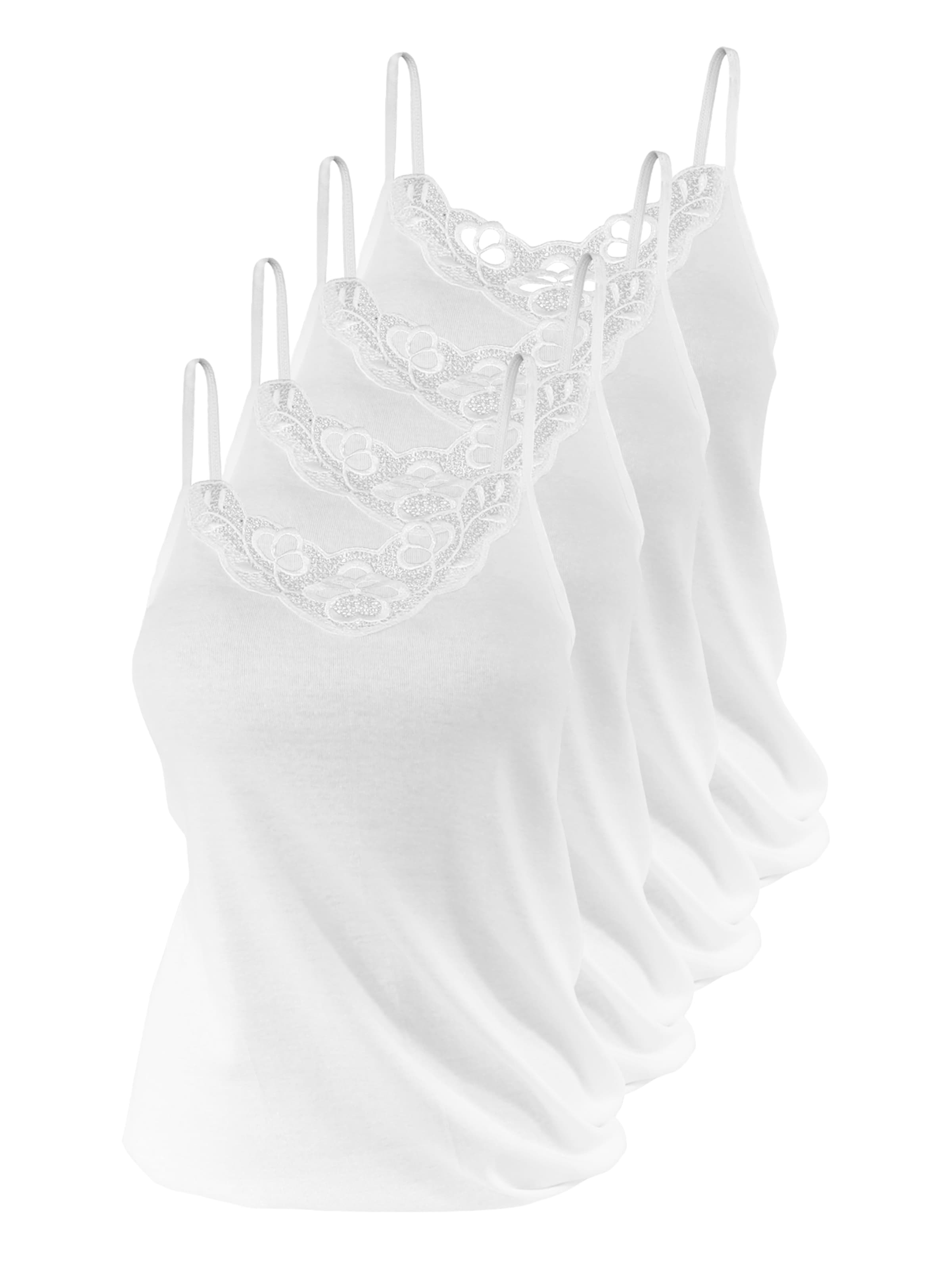 Yenita - Camisola interior em branco: frente
