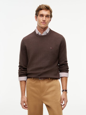 TOMMY HILFIGER Pulóver 'Essential' - barna: elől